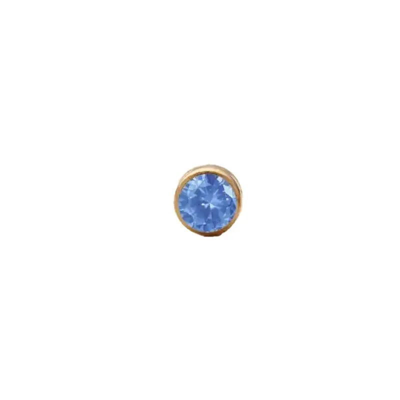 December Blue Zircon Charm