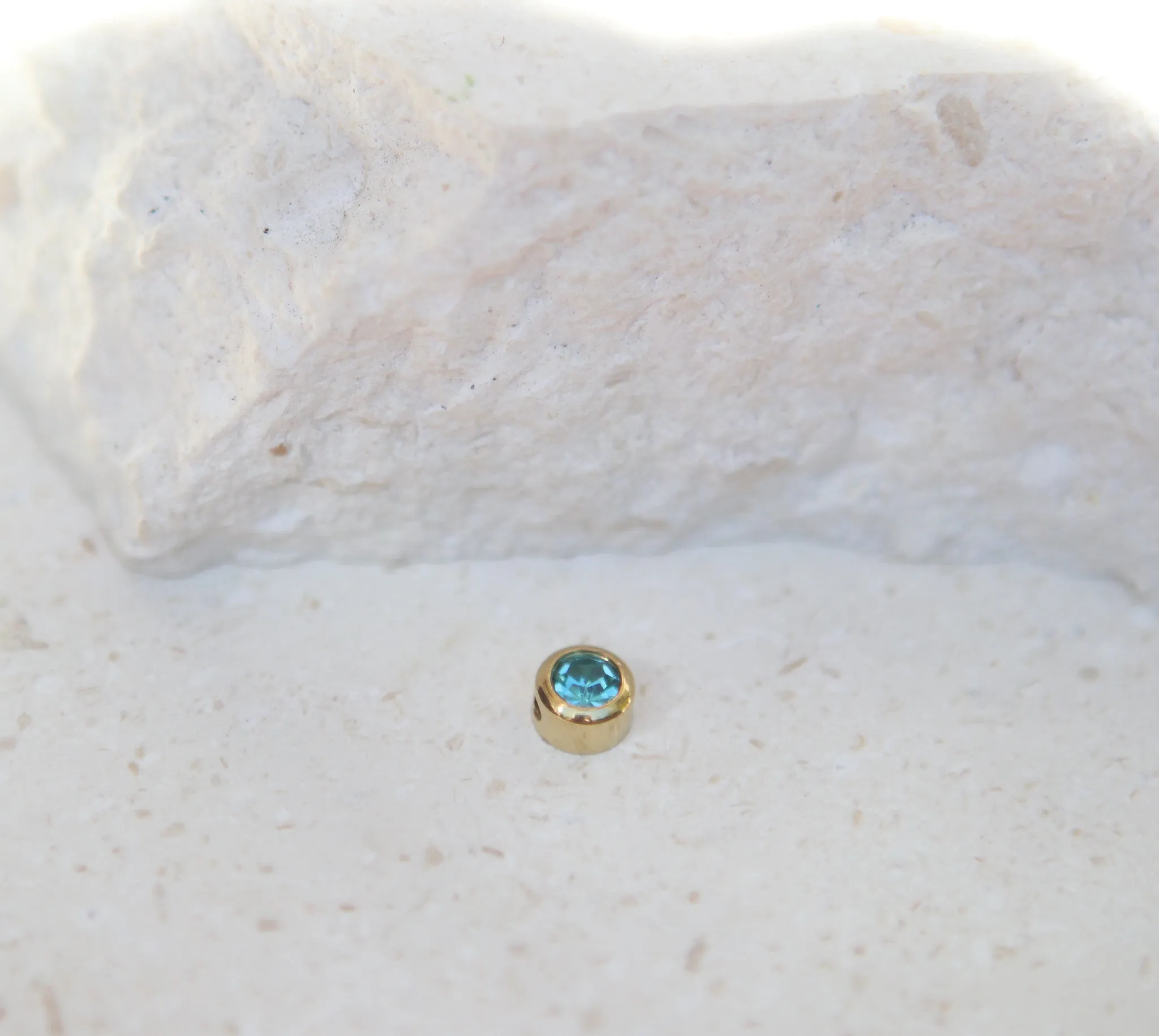 December Blue Zircon Charm