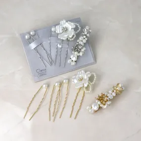 Decorative Hairpin and Barrette Set