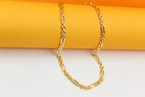 Designed Figaro Watch Link Chain For 18K Gold Filled 5mm Watch Link Finished Chain Choker (F69)