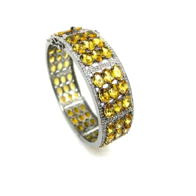 Diamond and Citrine Bangle Bracelet