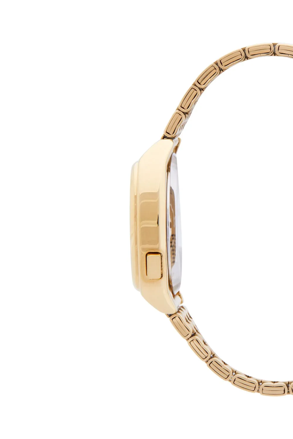 Digital Gold Tone Bracelet Watch, 34mm