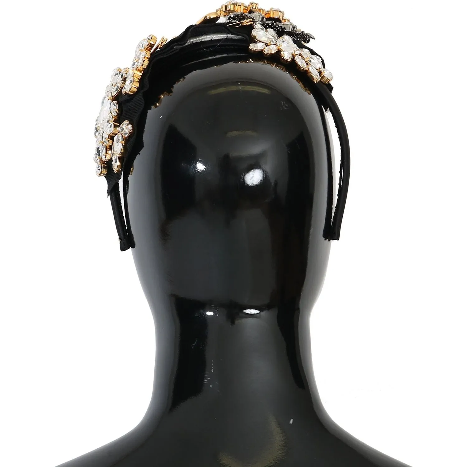 Dolce & Gabbana Elegant Black Crystal Headband Diadem