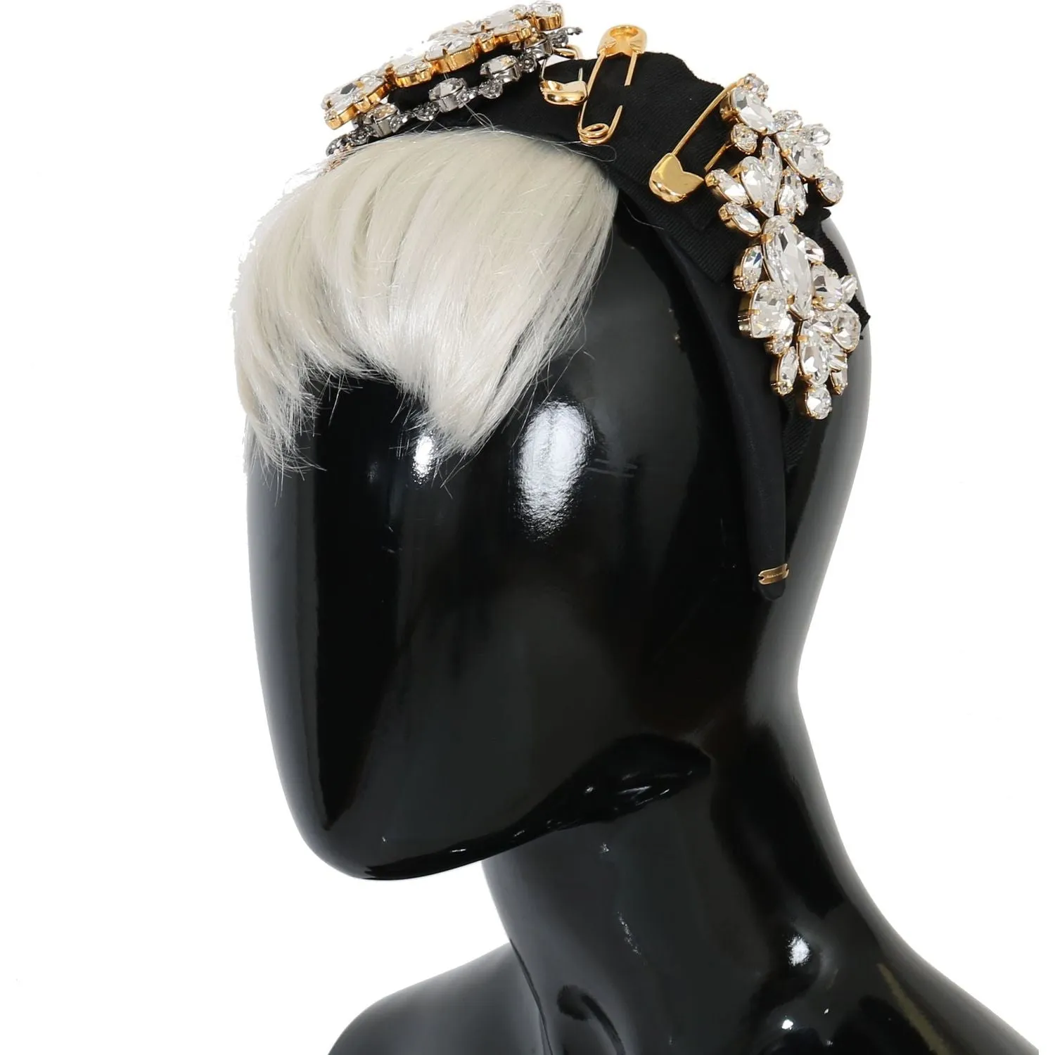 Dolce & Gabbana Elegant Black Crystal Headband Diadem