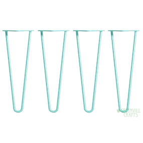 Duck Egg Blue Hairpin Table Legs - 14" / 35cm