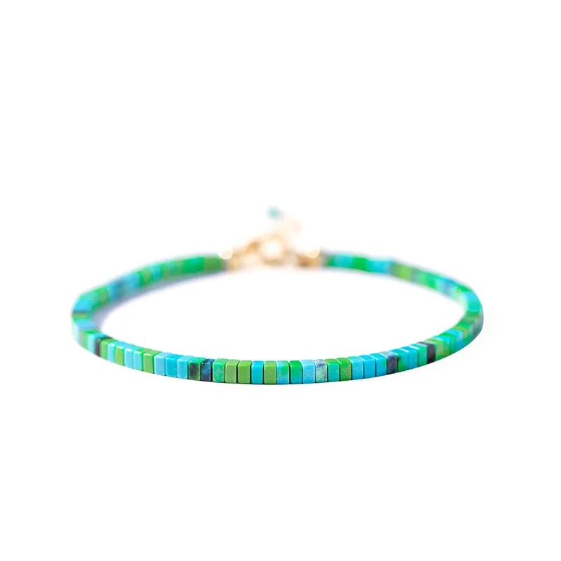 Elegant Retro Square Turquoise Bracelet for Fashion-Forward Women