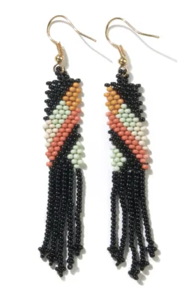 Emma Angles Earrings - Black