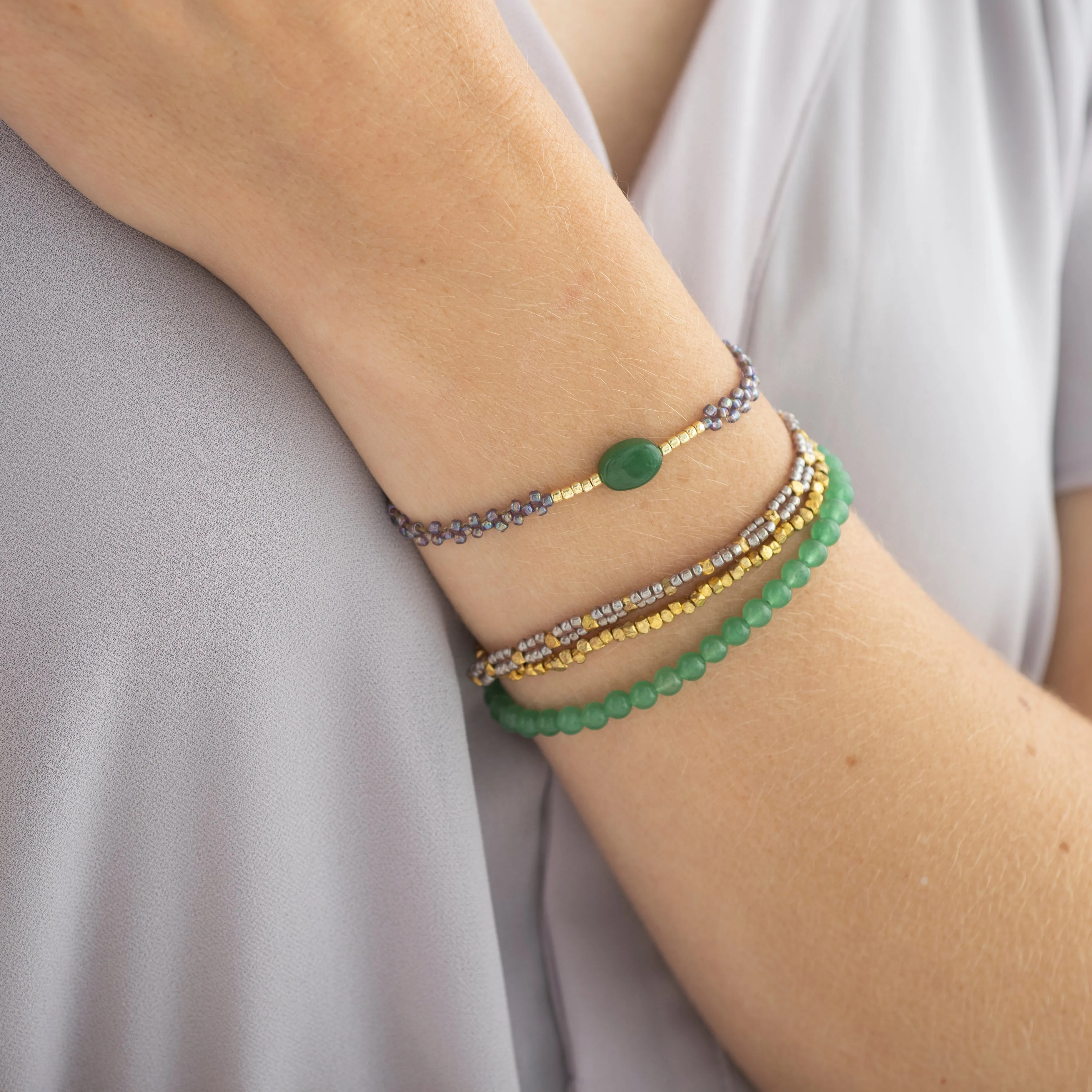 Emotion Aventurine Gold Bracelet - A Beautiful Story