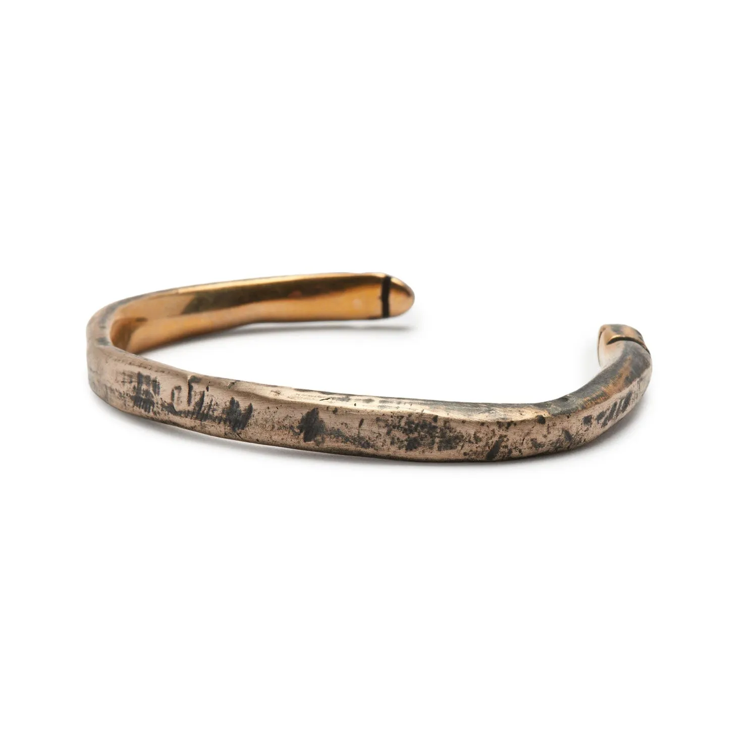 Etched Mixed Metal Buck Cuff (Large)