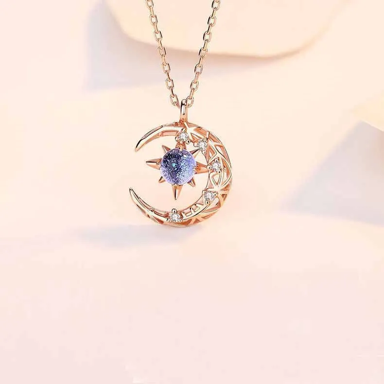 Explosive Style Star And Moon Necklace Female Trend