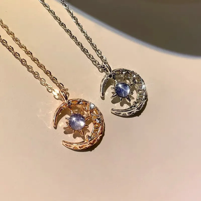 Explosive Style Star And Moon Necklace Female Trend