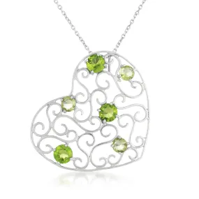 Fabienne Peridot Heart Necklace