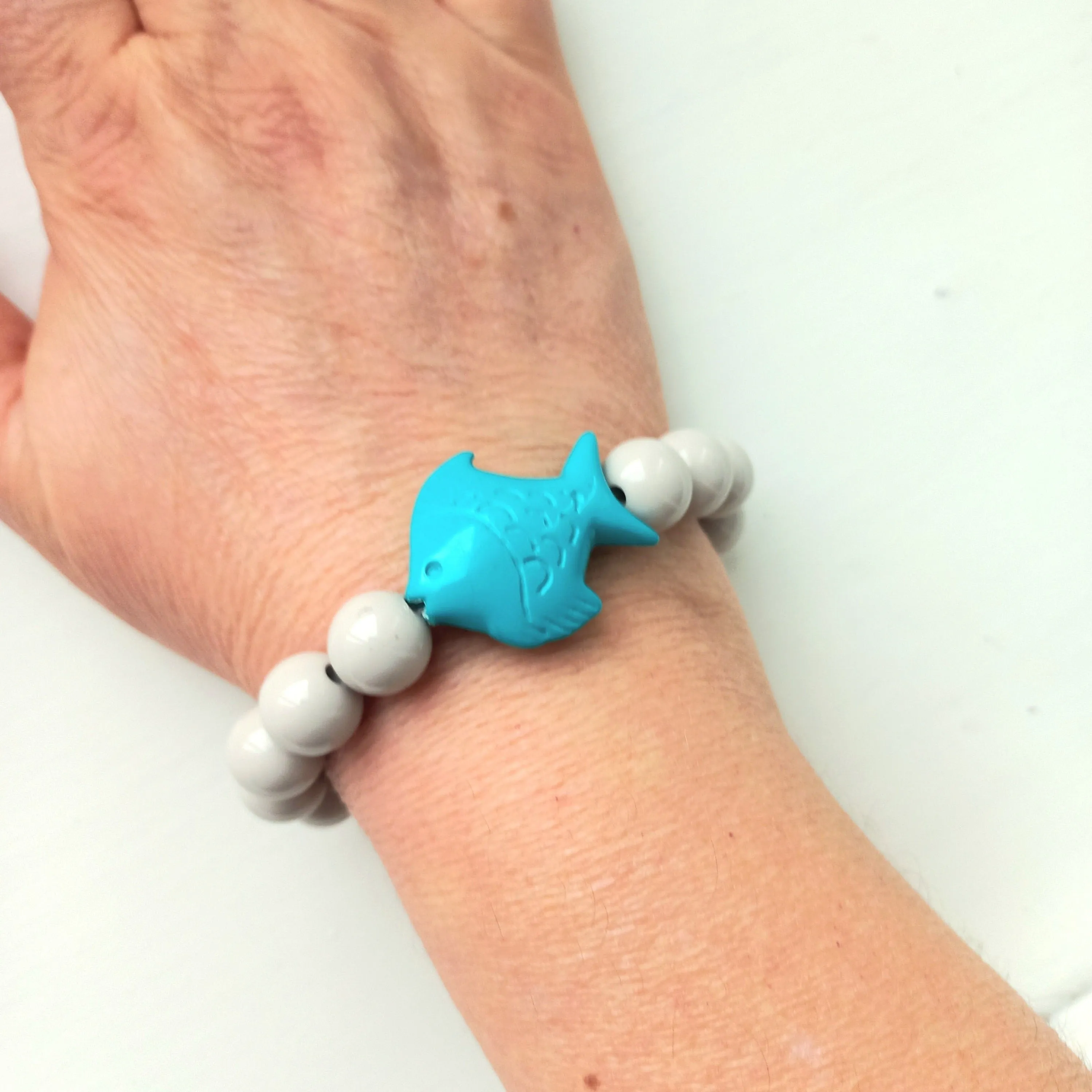 FISH STRETCH BRACELET TURQUOISE