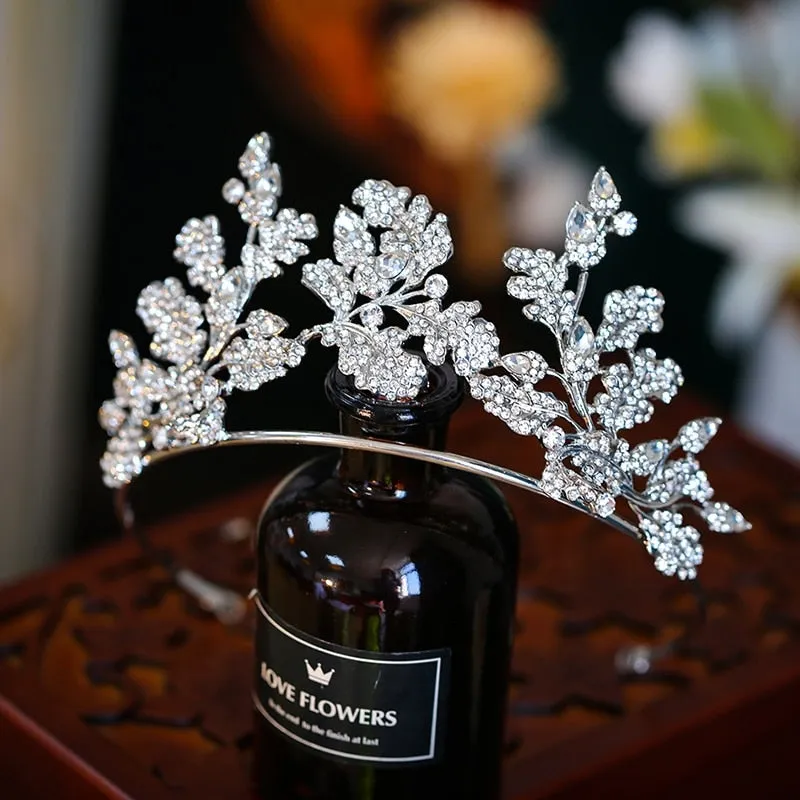 Flowering Delicate Silver Bloom Tiara