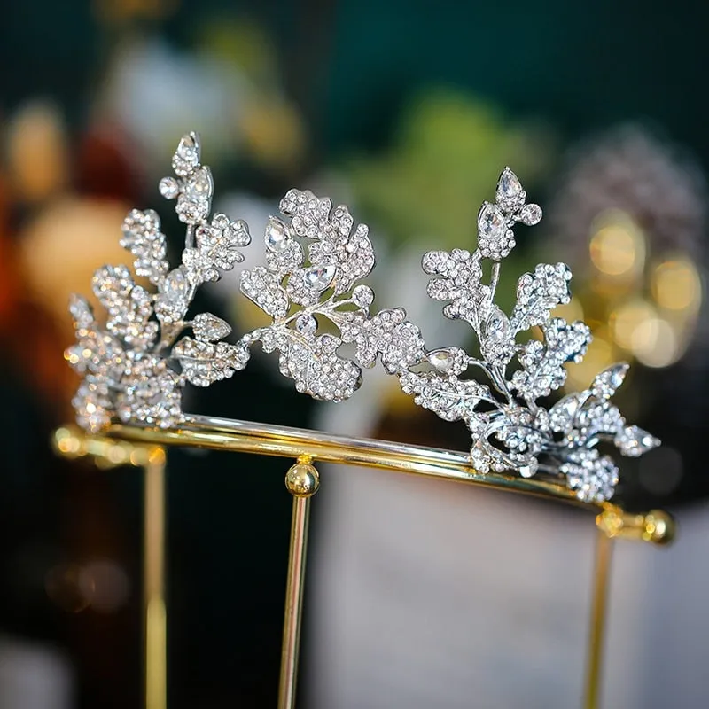 Flowering Delicate Silver Bloom Tiara