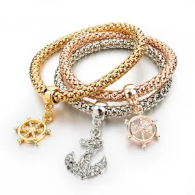 Girls Charm Bracelets Bangles Gold/Silver Plated Friendship Bracelets Bijioux Pendant Bracelet Pulseira Feminina