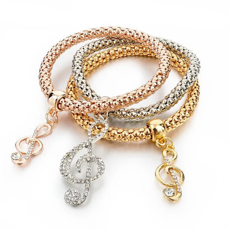 Girls Charm Bracelets Bangles Gold/Silver Plated Friendship Bracelets Bijioux Pendant Bracelet Pulseira Feminina