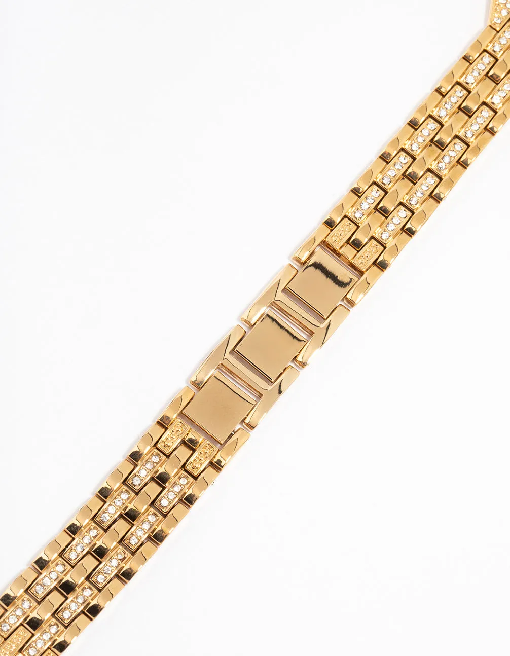 Gold Diamante Chain Watch Band 38/40/41 mm