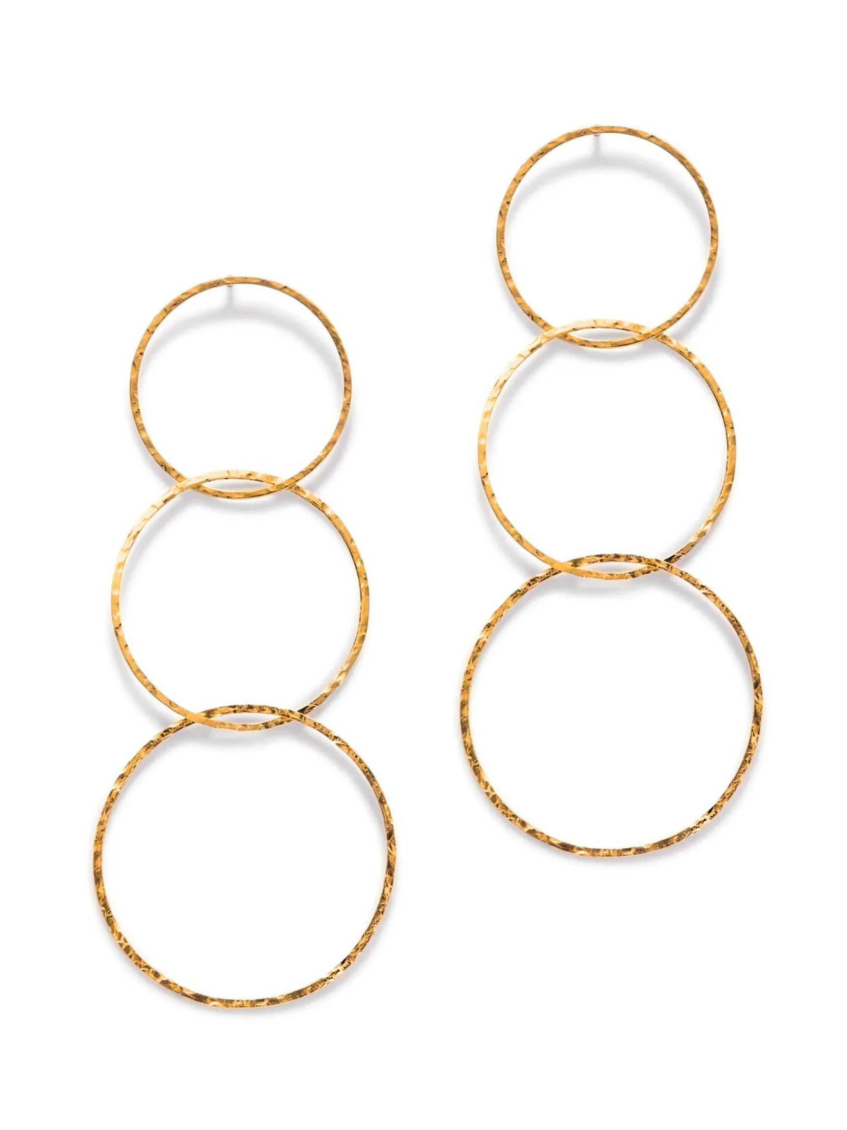 Gold Lindy Links Post Earrings