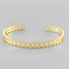 Gold Link Cuff Bracelet