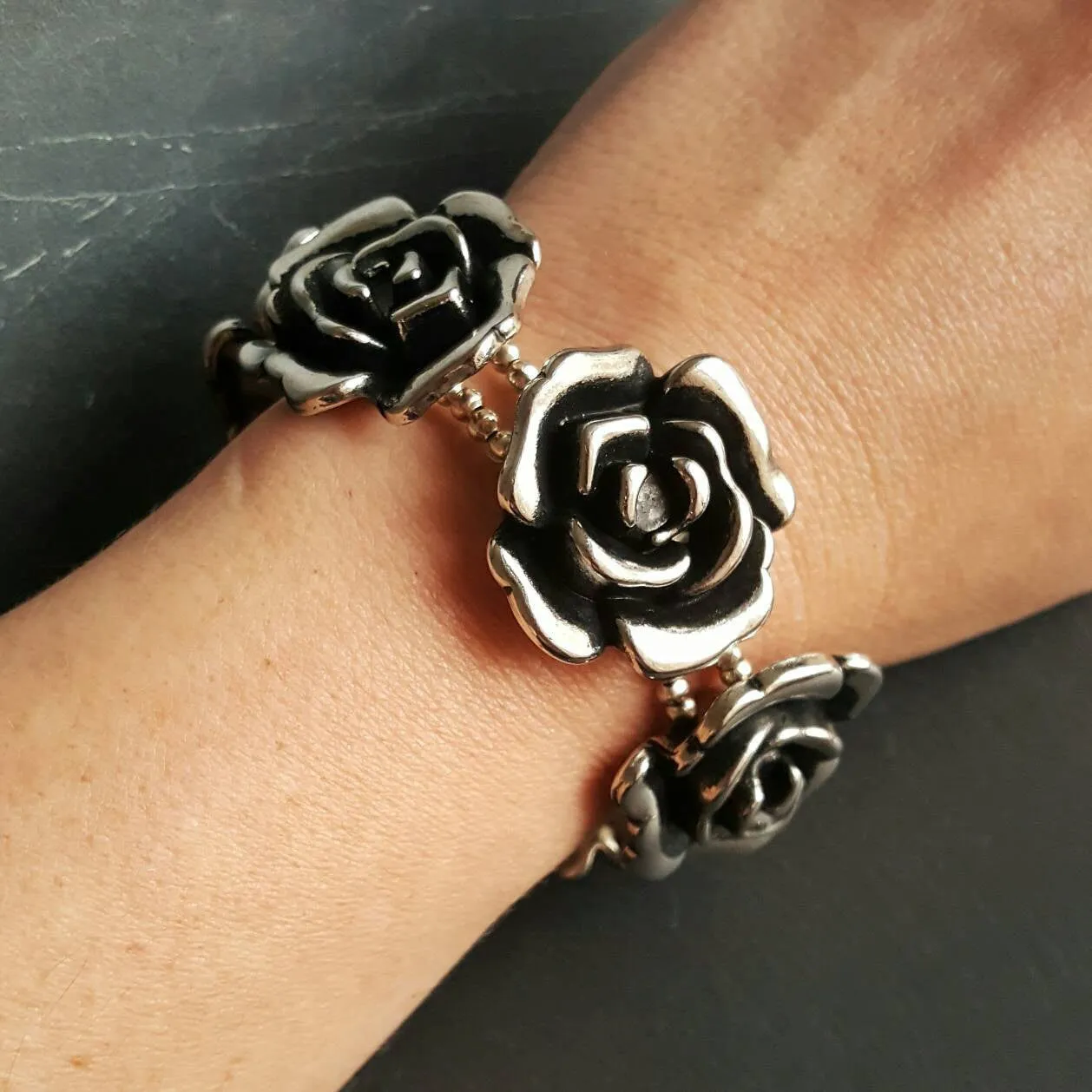 Gothic Rose Bracelet Victorian Fantasy Jewelry