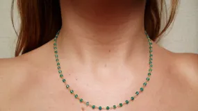 Green Onyx & Gold Vermeil Chain