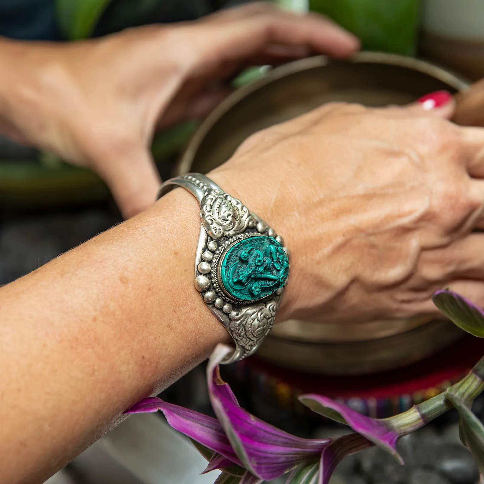 Green Tara Cuff Bracelet