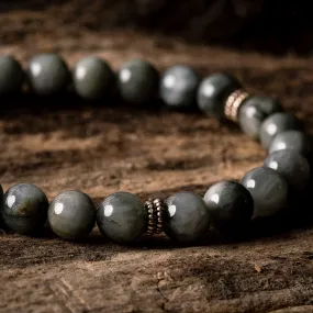 Grey Cat Eye Natural Gemstone Bracelet