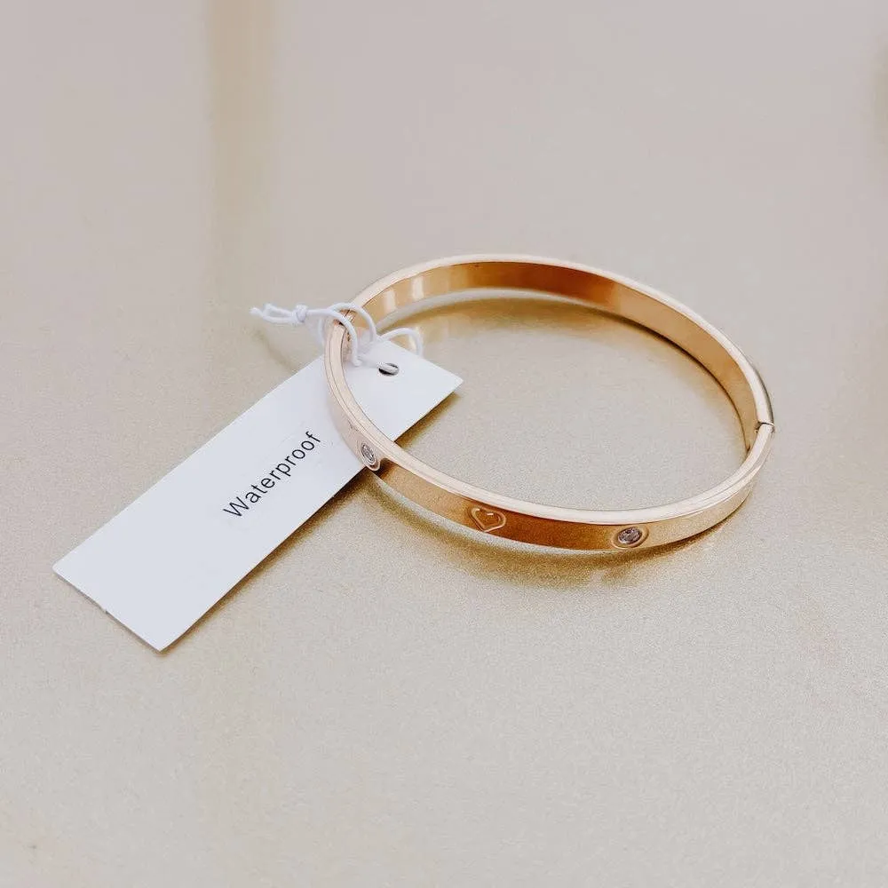 Halo Heart Bangle Waterproof Bracelet