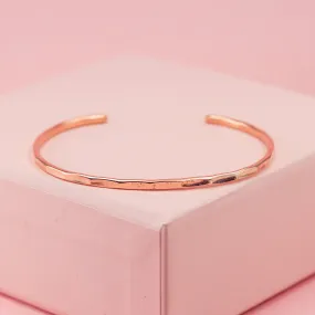 Hammered Rose Gold Signature Cuff Bracelet