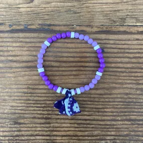 Hanami Bead Bracelet Purple/Lavender/White