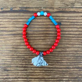 Hanami Bead Bracelet Red/Turq/Wht