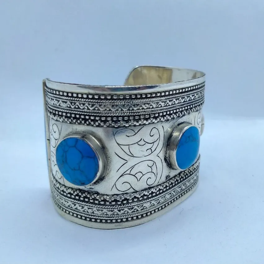 Handmade Tribal Big Boho Handcuff Bracelet