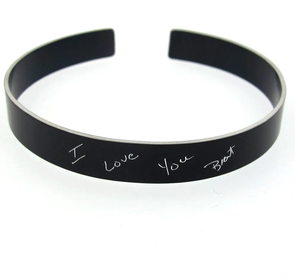 Handwriting Cuff Bracelet