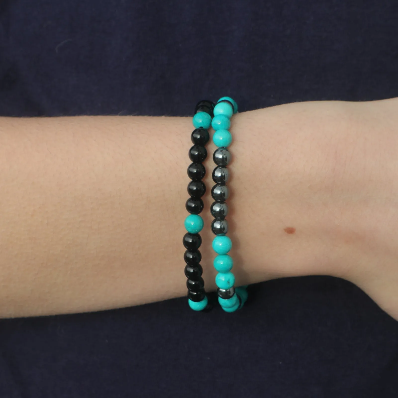 Hematite Turquoise Bracelet