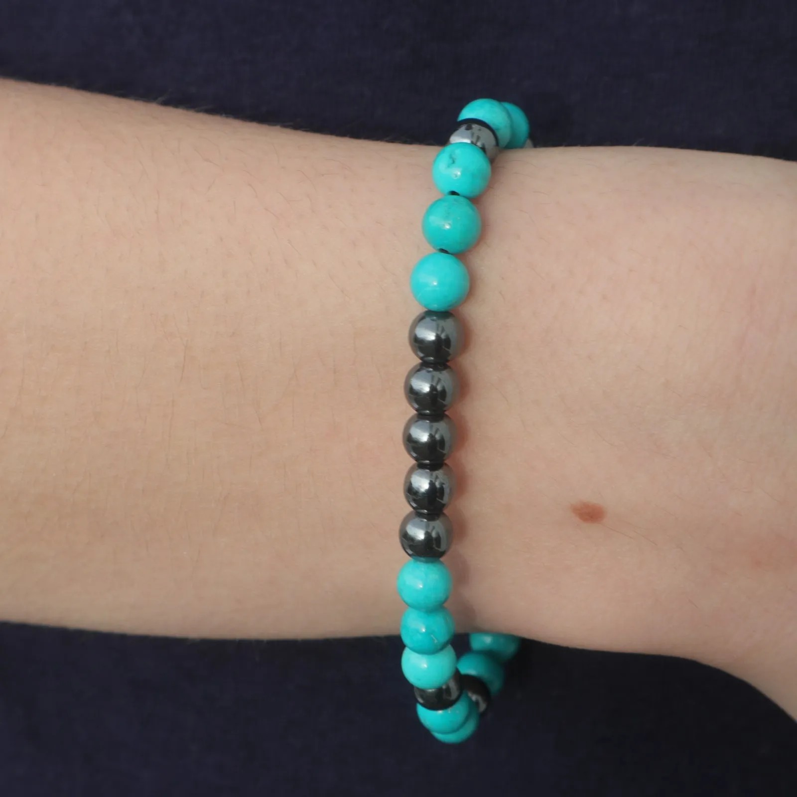 Hematite Turquoise Bracelet