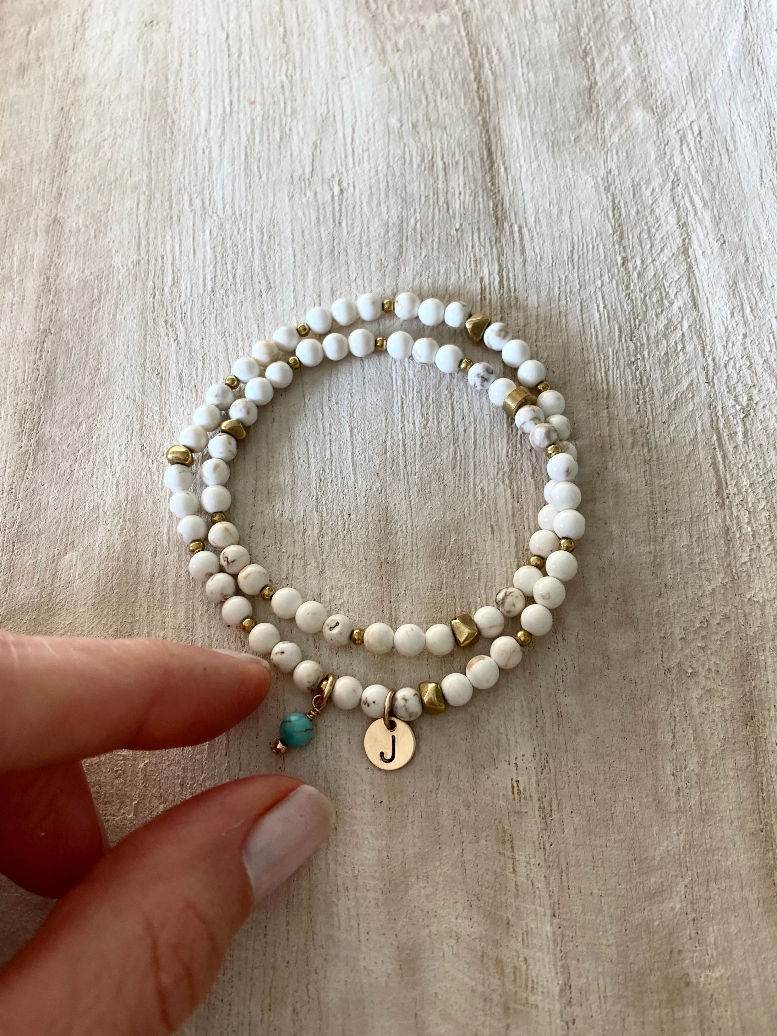 I AM BALANCED | MINI LUNA INITIAL WRAP BRACELET