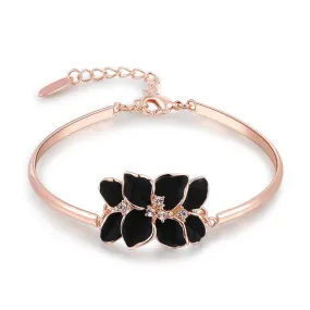 Italina Rigant Classic Flower Bracelet Rose Gold Plated With Genuine Austrian Crystal Mother's Day Gift