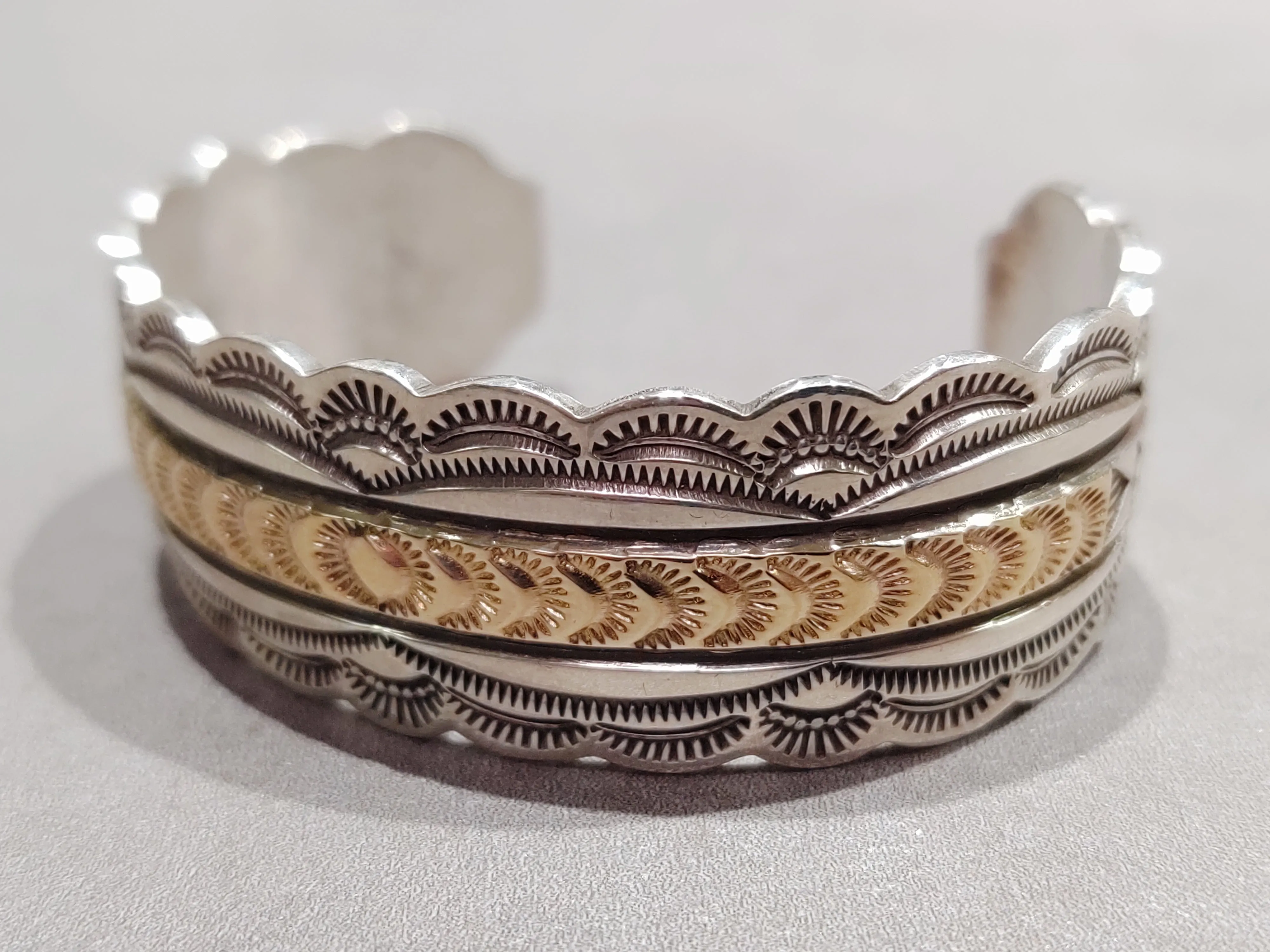 Ivan Howard Navajo 14k Sterling Bracelet - Handmade Native American