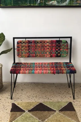 Jaipur Textile Waste Foldable Metal Bench