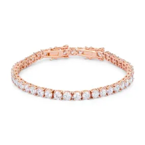 Juliette Round CZ Rose Gold Tennis Bracelet - 7.25in & 8in | 10ct