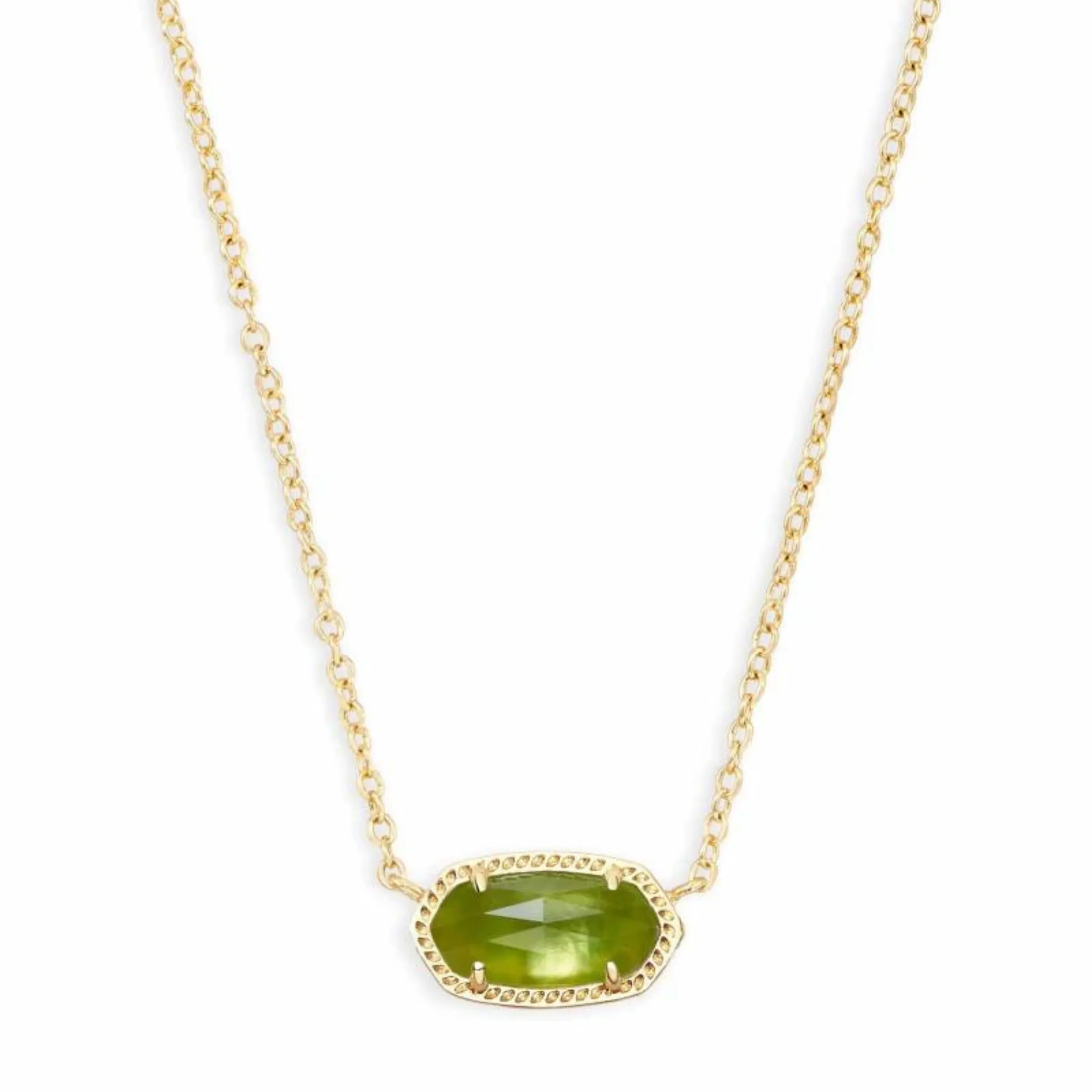 Kendra Scott |  Elisa Pendant Necklace in Peridot Illusion