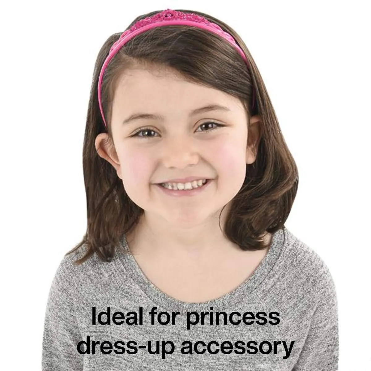 Kicko 5 Inch Plastic Tiara Headband - Princess Hairband for Girls - Pack of 12 Colored