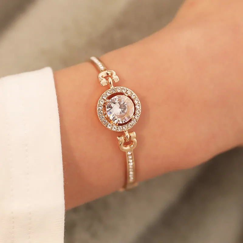 Ladies all-match simple temperament zircon bracelet