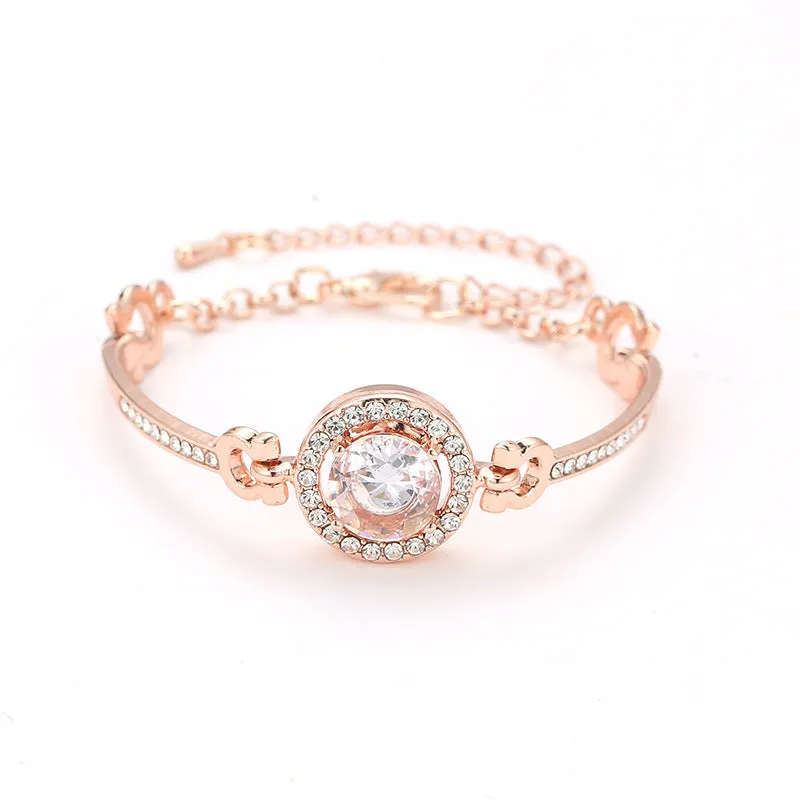 Ladies all-match simple temperament zircon bracelet