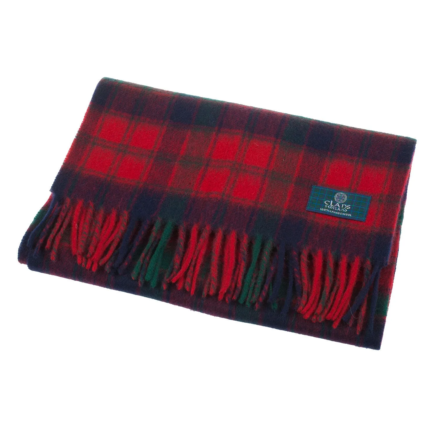 Lambswool Scottish Tartan Clan Scarf  Robertson Red