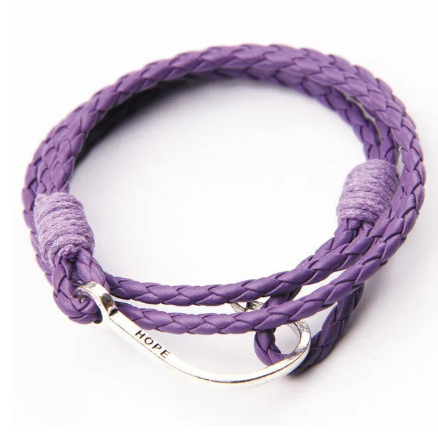 Leather Bracelet Mens Jewelry Handmade Braided Rope Chain Braclet For Women Accessories Boys Wristband. NIUYITID.