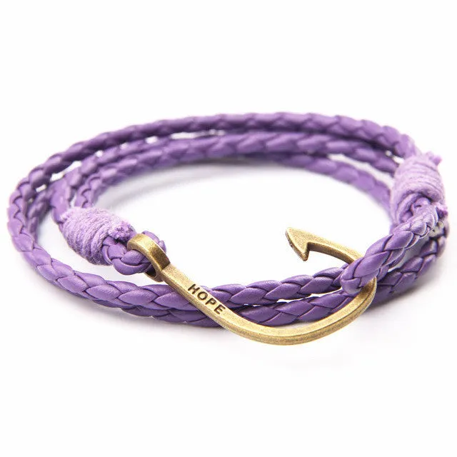 Leather Bracelet Mens Jewelry Handmade Braided Rope Chain Braclet For Women Accessories Boys Wristband. NIUYITID.