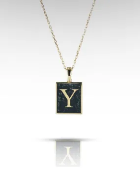 Letter Y Onyx Necklace