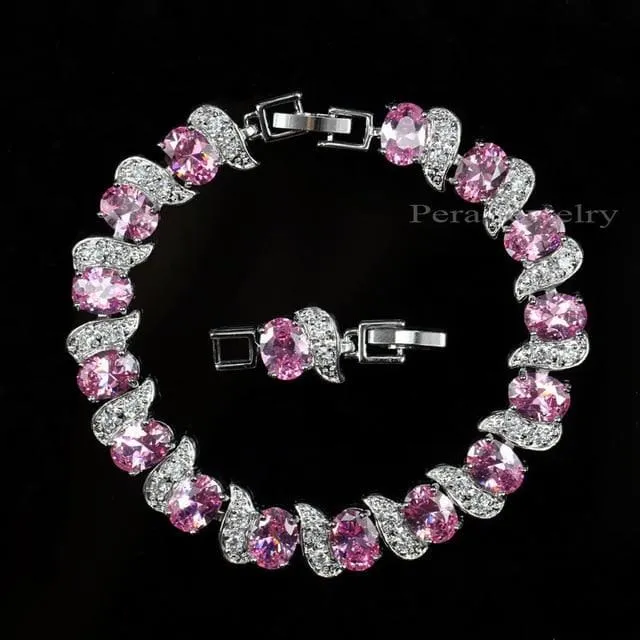 Luxury 925 Sterling Cubic Zirconia Bridal Jewelry